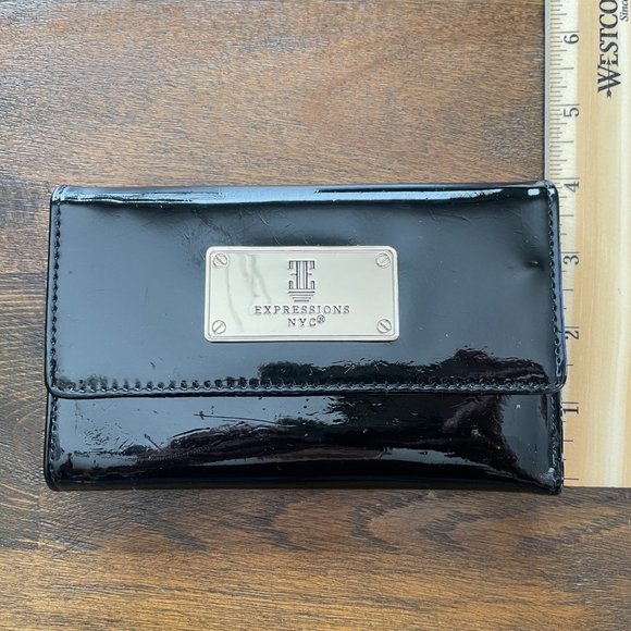 Expressions NYC Black Patent Wallet - Picture 9 of 11